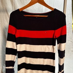 Women's Multi Color Striped Tommy Hilfiger Sweater (Petite Small)